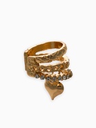 Кафф «Стиль» сердце, стеганое, белые в золоте - Фото 2