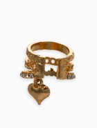 Кафф «Стиль» сердце, стеганое, белые в золоте - Фото 3