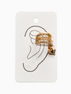 Кафф «Стиль» сердце, стеганое, белые в золоте - Фото 4