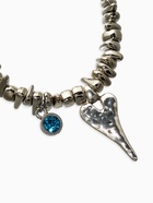 Браслет из бусин с подвеской «Стиляшка», голубой в серебре - фото 68178942