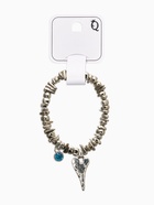 Браслет из бусин с подвеской «Стиляшка», голубой в серебре - фото 68178943