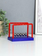 Маятник настольный антистресс «Шары Ньютона», сине-красный, 8×13×9.5 см - фото 809456634