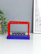 Маятник настольный антистресс «Шары Ньютона», сине-красный, 8×13×9.5 см - фото 809456635