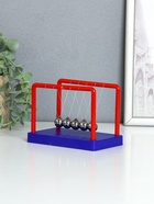 Маятник настольный антистресс «Шары Ньютона», сине-красный, 8×13×9.5 см - Фото 4