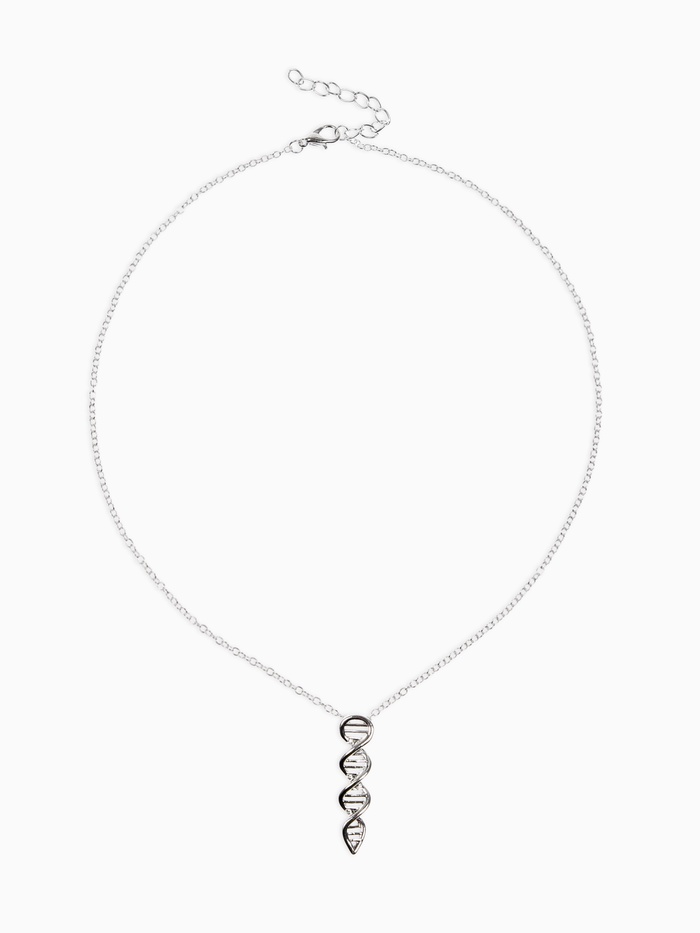 Кулон на цепочке «ДНК», 42 см, + удлинитель 5 см, цвет серебро