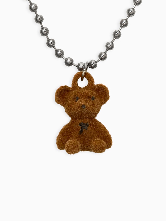 Кулон детский «Выбражулька. Мишка», 40 см, коричневый в серебре - Фото 1