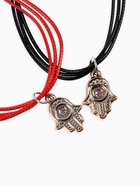 Браслеты парные «Неразлучники» «Рука Хамса», 2 шт. чёрный, красный - Фото 3