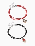 Браслеты парные «Неразлучники» «Рука Хамса», 2 шт. чёрный, красный - Фото 4