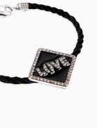 Браслет на шнурке Love, стразы, цвет чёрный (комплект 2 шт) - фото 68179046