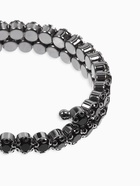 Браслет-пружинка со стразами, чёрный - фото 68179054