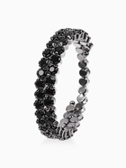 Браслет-пружинка со стразами, чёрный - фото 68179057