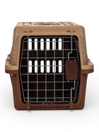 Переноска для животных, 49×31×31 см, с металлической дверью, пластик, коричневая - Фото 7