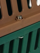 Переноска для животных, 49×31×31 см, с металлической дверью, коричневая, зелёная - Фото 11