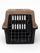 Переноска для животных, 49×31×31 см, с поддоном, пластик, чёрная, коричневая - Фото 7