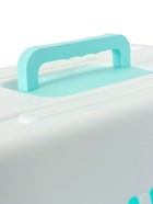 Переноска для животных, 49×31×31 см, с металлической дверью, пластик, белая, бирюзовая - Фото 10