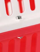 Переноска для животных, 49×31×31 см, с металлической дверью, пластик, белая, розовая - Фото 12