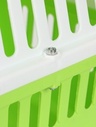 Переноска для животных, 49×31×31 см, с металлической дверью, пластик, белая, зелёная - Фото 11