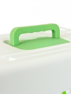 Переноска для животных, 49×31×31 см, с металлической дверью, пластик, белая, зелёная - Фото 9