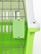 Переноска для животных, 49×31×31 см, с металлической дверью, пластик, белая, зелёная - Фото 10