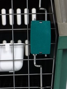 Переноска для животных, 59×36×35 см, с сеткой и чашей, пластик, серая, зелёная - Фото 12