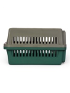 Переноска для животных, 59×36×35 см, с сеткой и чашей, пластик, серая, зелёная - Фото 6