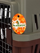 Переноска для животных, 59×36×35 см, с поддоном, с металлической дверью, цвет кофейный, серый - Фото 14