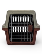 Переноска для животных, 59×36×35 см, с поддоном, с металлической дверью, цвет кофейный, серый - Фото 7