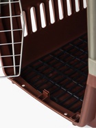 Переноска для животных, 59×36×35 см, с поддоном, с металлической дверью, цвет кофейный, серый - Фото 10