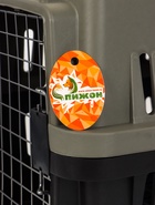 Переноска для животных, 59×36×35 см, с поддоном, с металлической дверью, тёмно-серая, чёрная - Фото 14