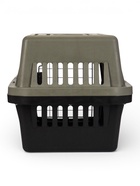 Переноска для животных, 59×36×35 см, с поддоном, с металлической дверью, тёмно-серая, чёрная - Фото 8