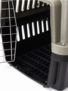 Переноска для животных, 59×36×35 см, с поддоном, с металлической дверью, тёмно-серая, чёрная - Фото 10