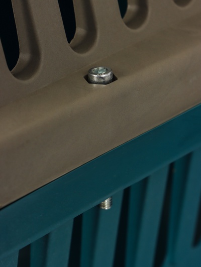 Переноска для животных, 64×45×45 с, с металлической дверью, синяя, серая