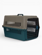 Переноска для животных, 64×45×45 с, с металлической дверью, синяя, серая - фото 68975489