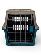 Переноска для животных, 64×45×45 с, с металлической дверью, синяя, серая 10807908