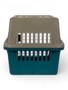 Переноска для животных, 64×45×45 с, с металлической дверью, синяя, серая 10807908