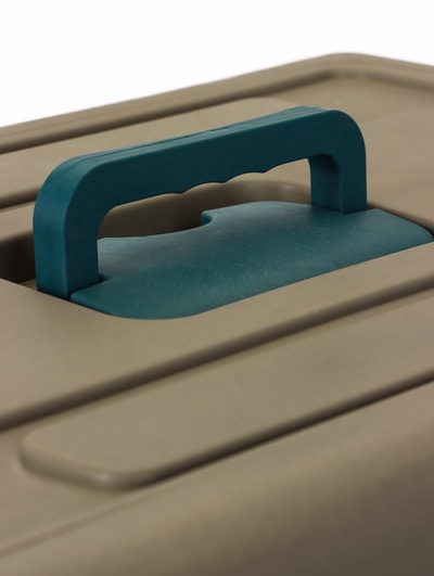 Переноска для животных, 64×45×45 с, с металлической дверью, синяя, серая