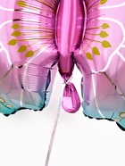 Воздушный шар фольгированный 32" «Бабочка», голубой металлик - фото 120955877