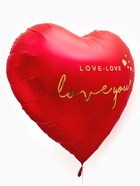Воздушный шар фольгированный 63" «Сердце», красный - фото 68179259