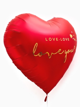 Воздушный шар фольгированный 63" «Сердце», красный
