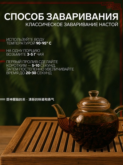 Чайный китайский подарочный набор с сервизом, в чемоданчике, 240 г