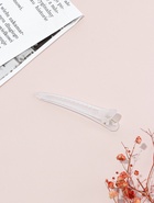 Зажим для волос «Классик матовый», 7.5 см, белый (комплект 12 шт) - фото 68975526