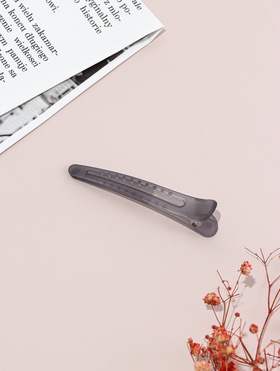 Зажим для волос «Классик матовый», 7.5 см, серый (комплект 12 шт)