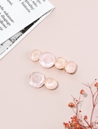 Зажимы для волос QF «Адель», набор 2 шт., 6.5 и 4 см, розовые  (артикул 10932828)  большой выбор товаров оптом и в розницу по низким ценам с доставкой