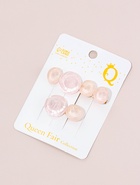 Зажимы для волос QF «Адель», набор 2 шт., 6.5 и 4 см, розовые  (артикул 10932828)  большой выбор товаров оптом и в розницу по низким ценам с доставкой