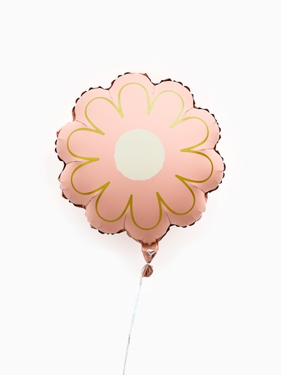 Воздушный шар фольгированный 21" «Ромашка. Золотые лепестки», набор 5 шт., розовый сатин