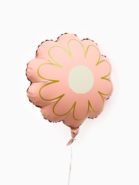 Воздушный шар фольгированный 21" «Ромашка. Золотые лепестки», набор 5 шт., розовый сатин
