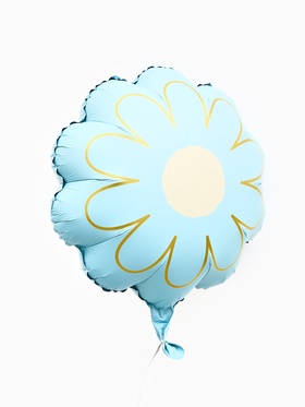 Воздушный шар фольгированный 21" «Ромашка. Золотые лепестки», набор 5 шт., голубой сатин
