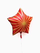 Воздушный шар фольгированный 18" «Грани. Звезда», набор 5 шт., красный сатин - Фото 2