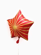 Воздушный шар фольгированный 18" «Грани. Звезда», набор 5 шт., красный сатин - Фото 3