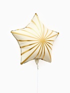 Воздушный шар фольгированный 18" «Грани. Звезда», набор 5 шт., белый сатин - фото 120955991